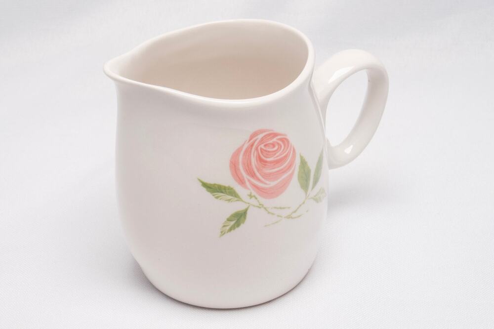 Vintage Franciscan Whitestone Pink-a-Dilly Creamer Pink Rose